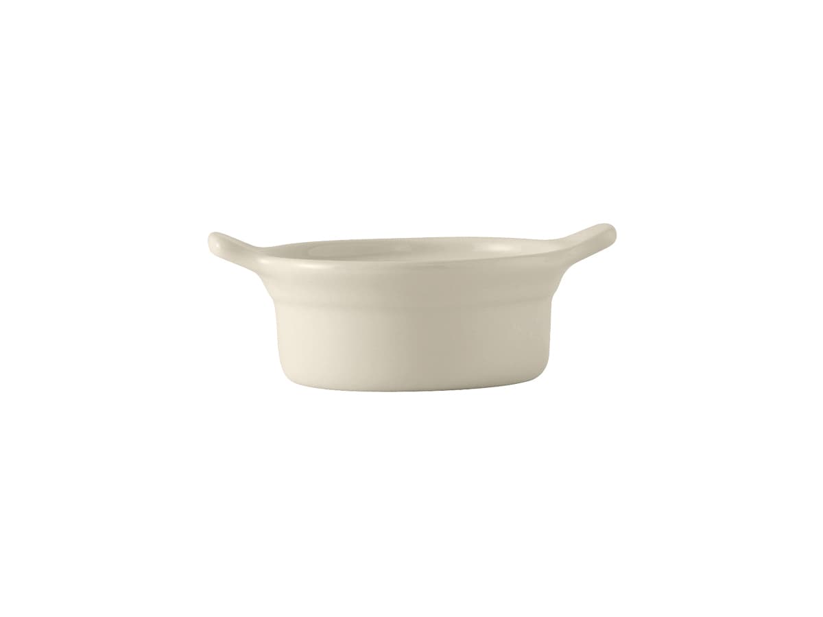 Casserole Dish 10 OZ China Eggshell Round Fully Vitrified Oven Safe Dishwasher Safe Microwave Oven Safe 12/Case