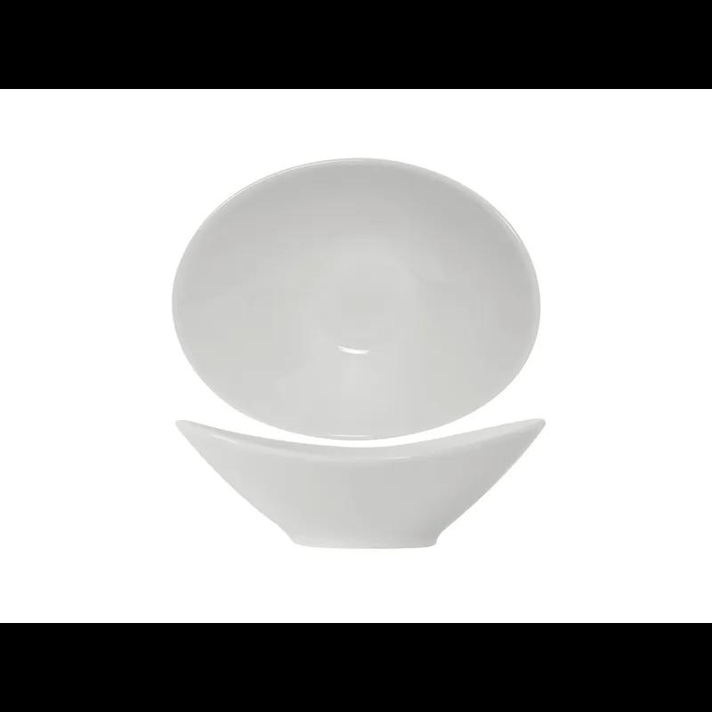 TuxTrendz Linx Capistrano Bowl 10 OZ China Porcelain White Oval Fully Vitrified 12/Case