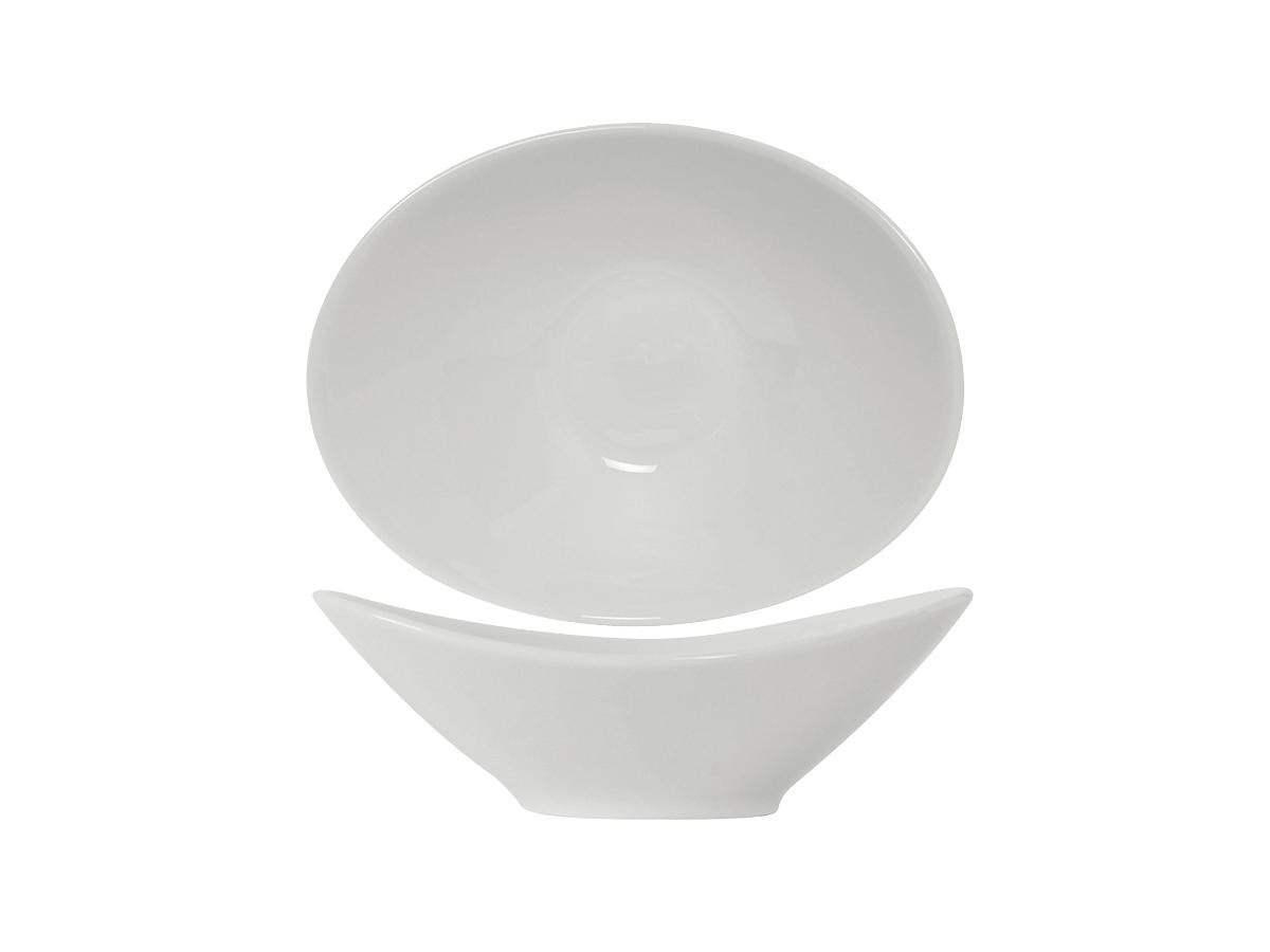 TuxTrendz Linx Capistrano Bowl 10 OZ China Porcelain White Oval Fully Vitrified 12/Case