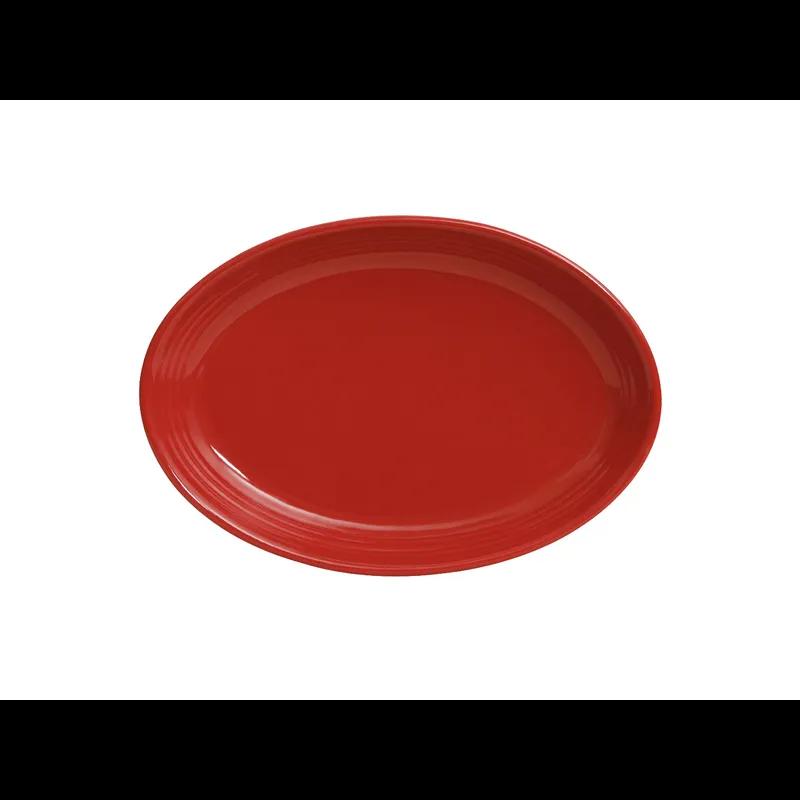 Concentrix Platter 9.75X7 IN China Cayenne Oval Coupe Fully Vitrified 24/Case