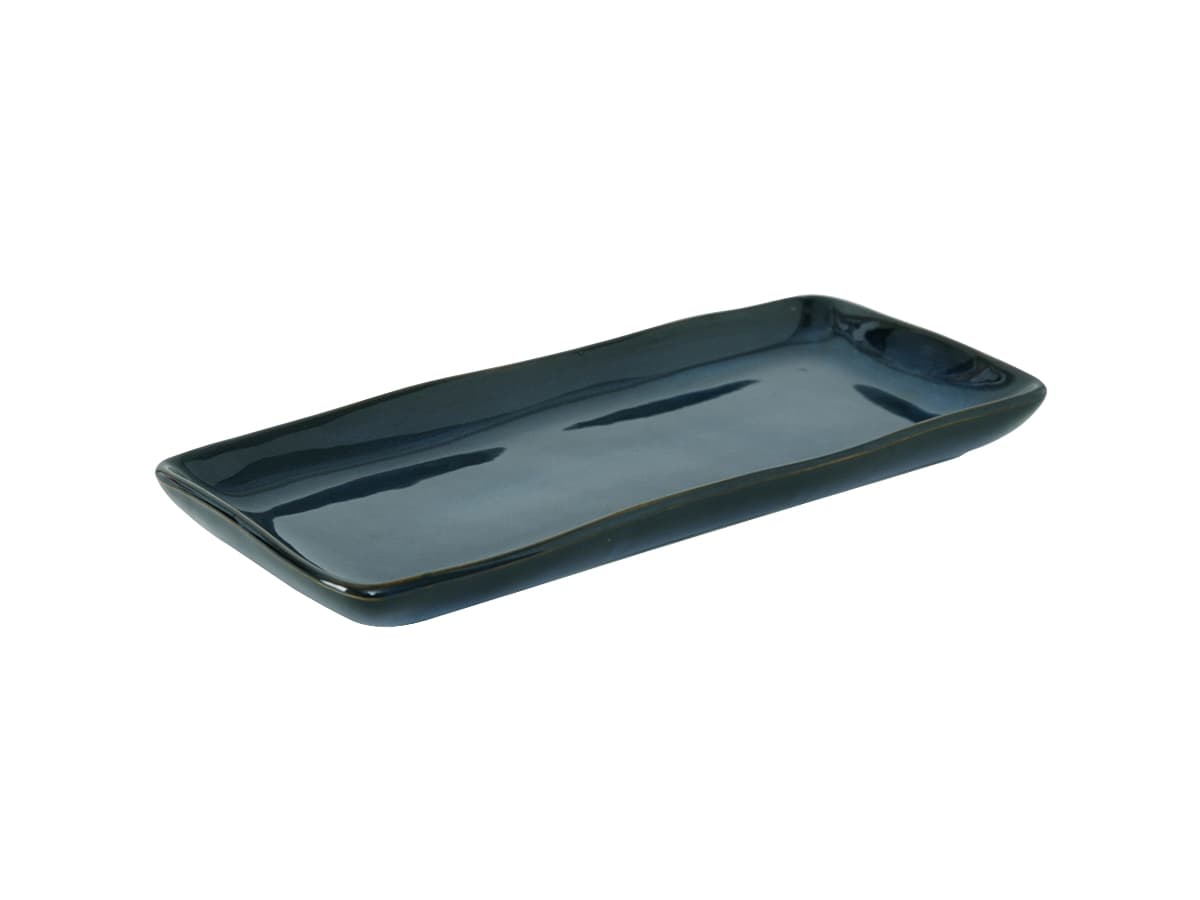 TuxTrendz Artisan Tray 11.625X5.125 IN China Night Sky Rectangle Fully Vitrified 12/Case