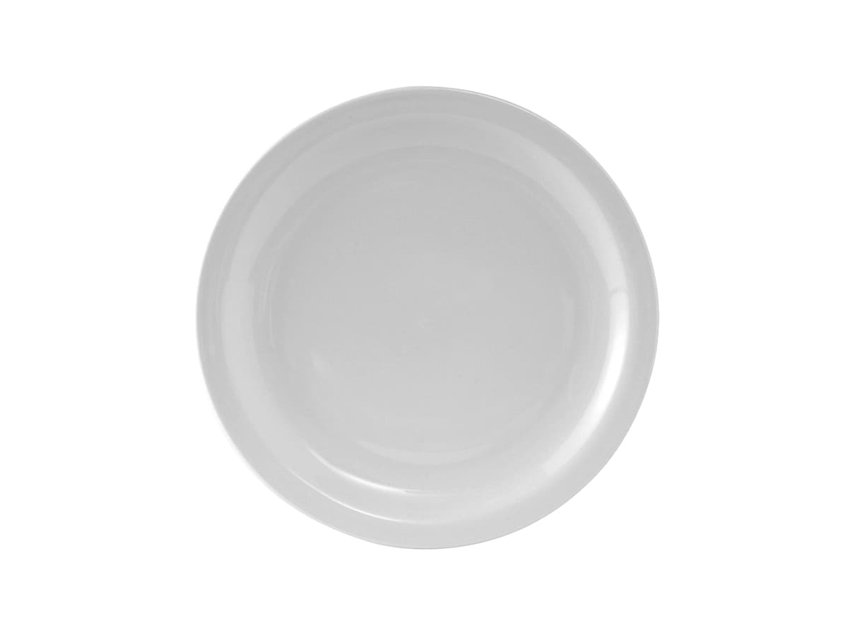 Colorado Plate 7.5 IN China Porcelain White Round Narrow Rim Fully Vitrified 36/Case