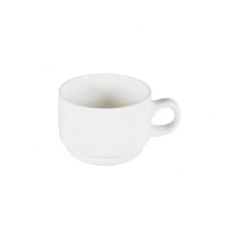 Cup 3.5 OZ China With Handle Fully Vitrified Stackable Microwave Oven Safe Freezer Safe 36/Case