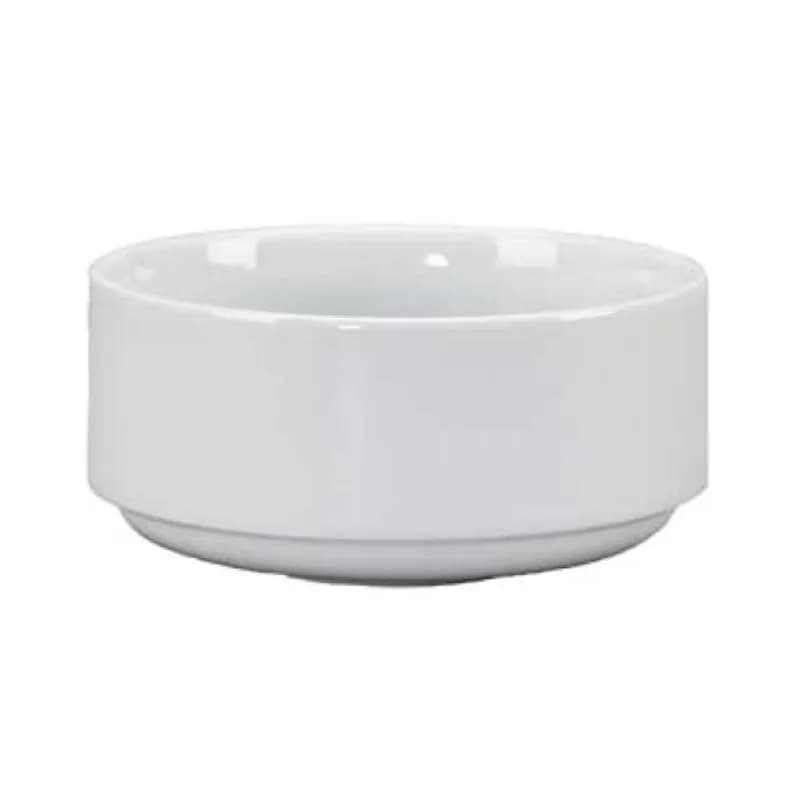 Bouillon Bowl 4 IN 8 OZ China White Fully Vitrified Stackable Dual Ovenable Freezer Safe 36/Case