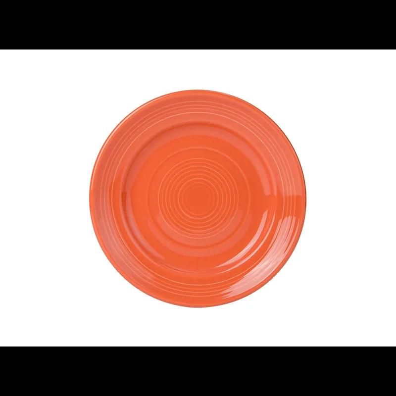 Concentrix Plate 7.5 IN China Papaya Orange Round Wide Rim Fully Vitrified 24/Case