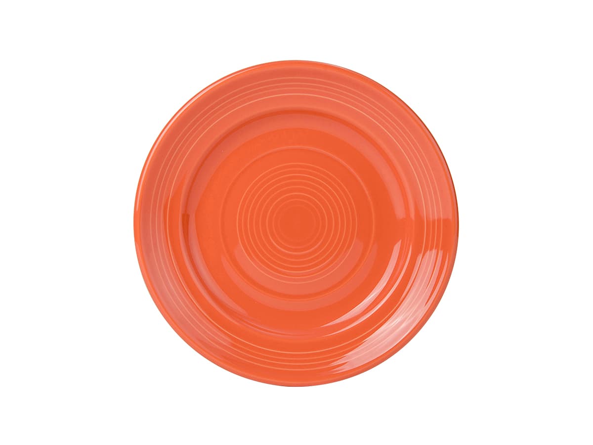 Concentrix Plate 7.5 IN China Papaya Orange Round Wide Rim Fully Vitrified 24/Case