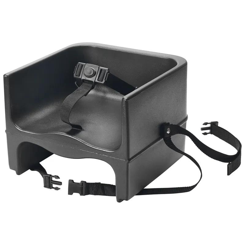 Booster Seat 12X11.875X9.25 IN Black Plastic With Strap Single Side 1/Each