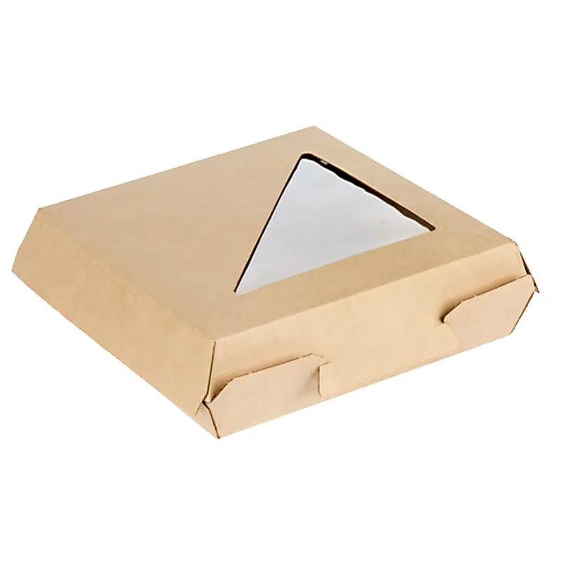 Bagcraft® Pizza Box 6X6X2 IN Corrugated Cardboard With Window 250/Case