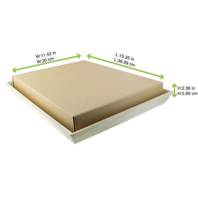 Lid Flat 15.05X11.9X2.3 IN Paper Kraft For Container 10 Count/Pack 5 Packs/Case 50 Count/Case