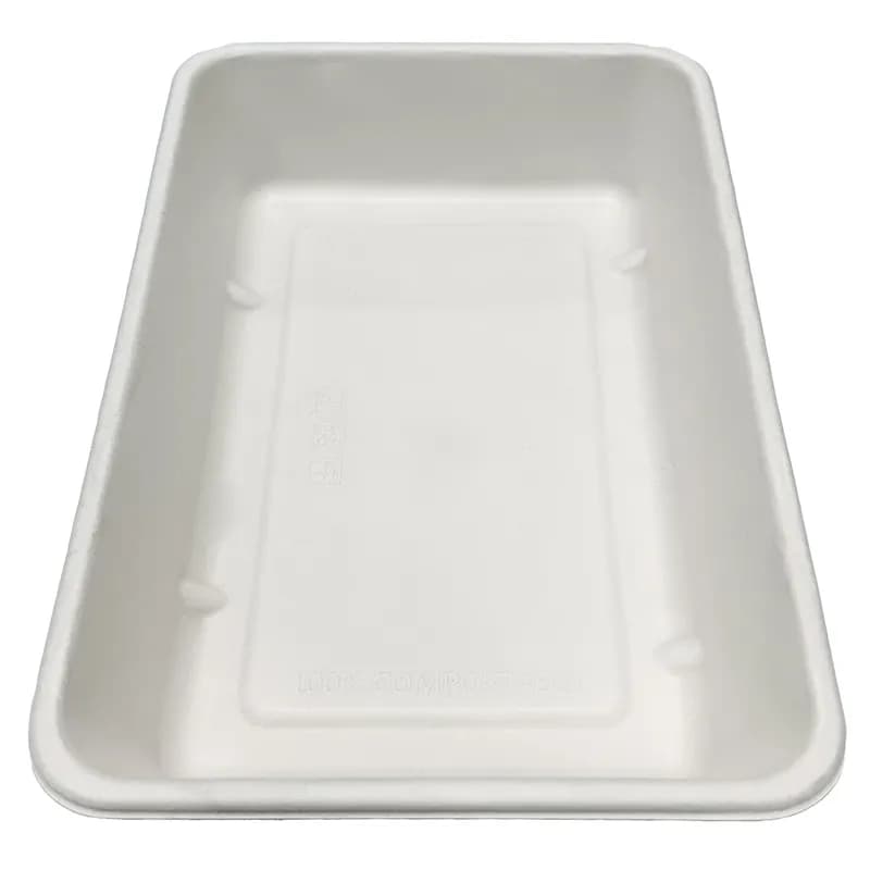 Victoria Bay Take-Out Container 30 OZ 6X9 IN Sugarcane Pulp Fiber Rectangle 50 Count/Pack 6 Packs/Case 300 Count/Case