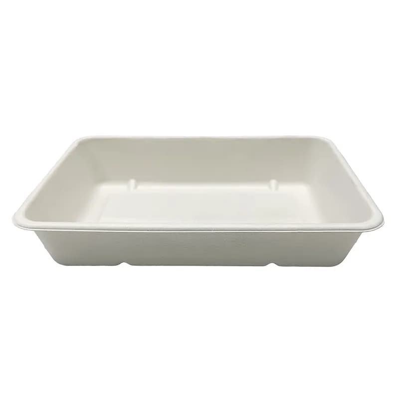 Victoria Bay Take-Out Container 30 OZ 6X9 IN Sugarcane Pulp Fiber Rectangle 50 Count/Pack 6 Packs/Case 300 Count/Case