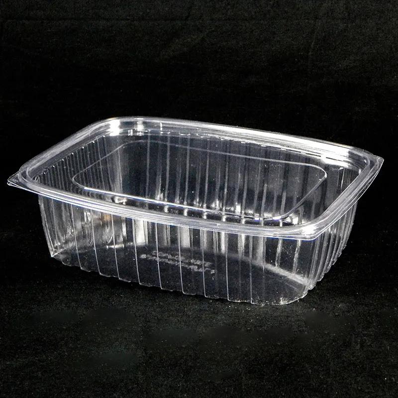 Victoria Bay Deli Container Base & Lid Combo With Flat Lid 48 OZ PLA Clear Rectangle 200/Case