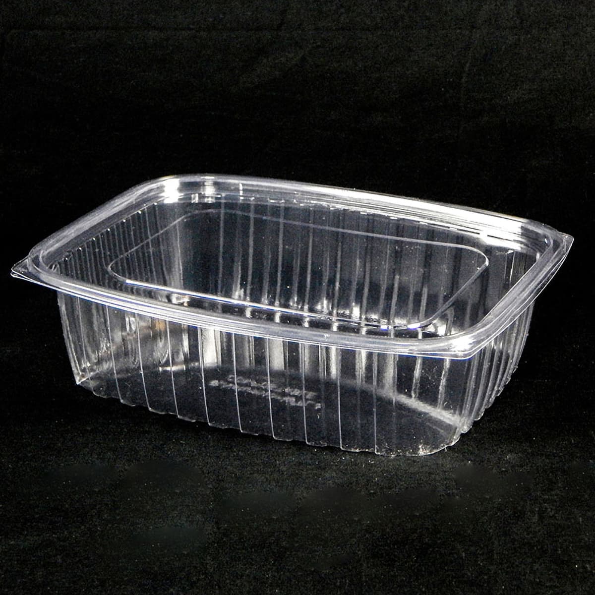 Victoria Bay Deli Container Base & Lid Combo With Flat Lid 48 OZ PLA Clear Rectangle 200/Case