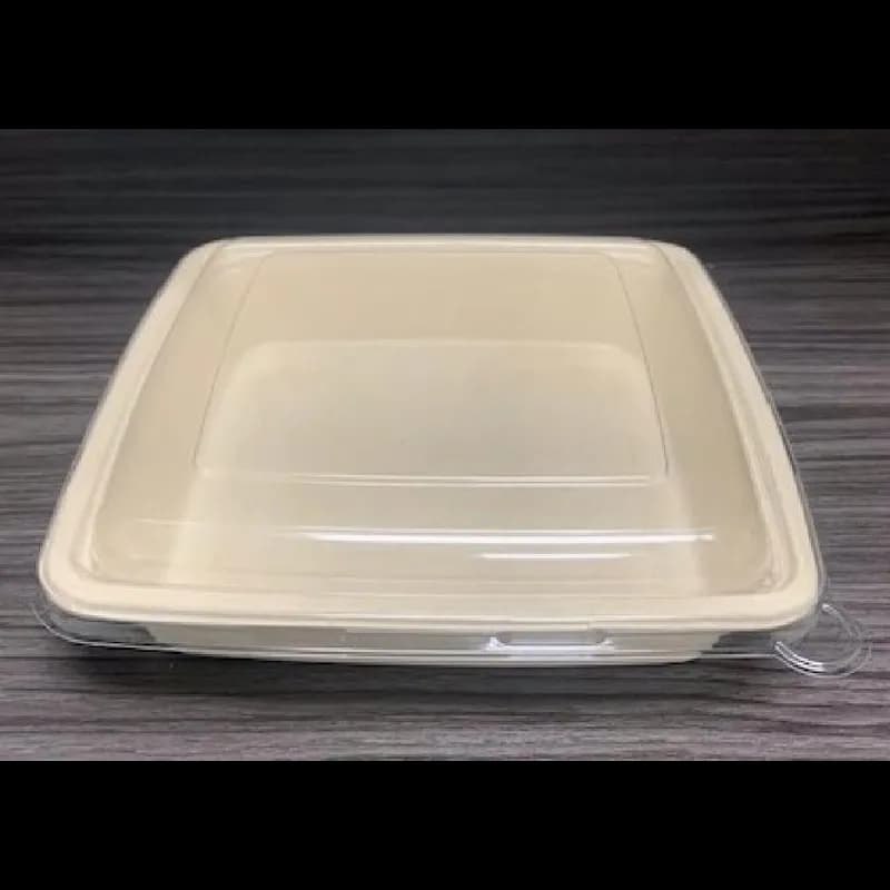 Lid 9X9 IN PET Clear Square For 32-48 OZ Container 300/Case