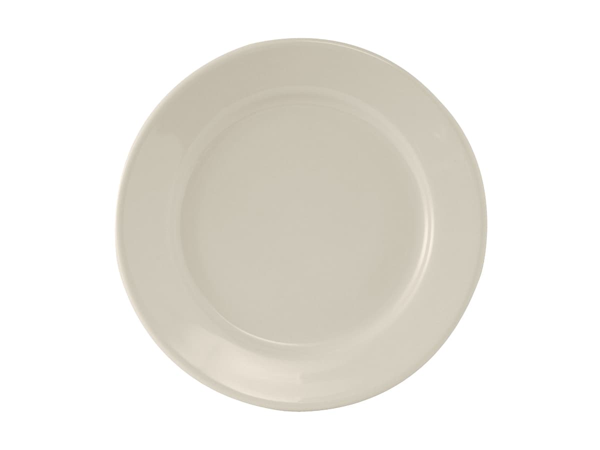 Reno Plate 9 IN China Eggshell Round Wide Rim Rolled Edge Fully Vitrified 24/Case