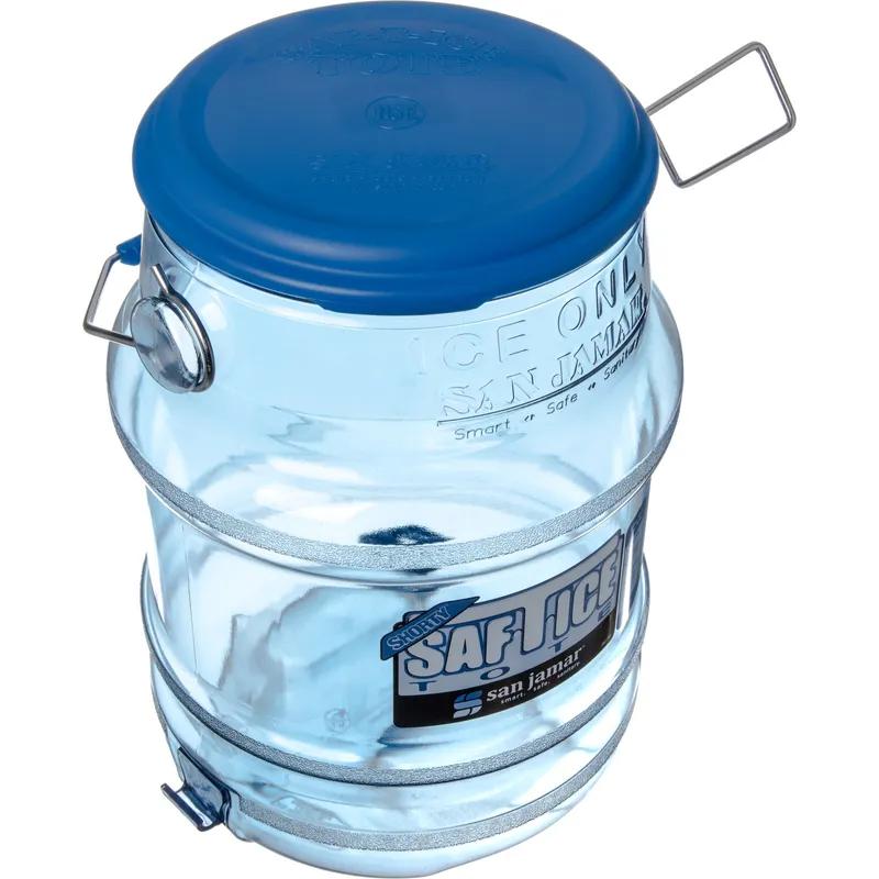 San Jamar Lid Saf-T-Ice® 5 and 6 GAL Ice Totes Plastic Snap-Tight 1/Each