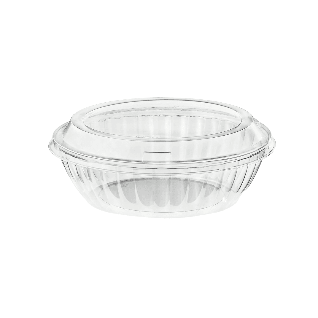 resq® Take-Out Container Base & Lid Combo 48 OZ Clear Reversible 100/Case