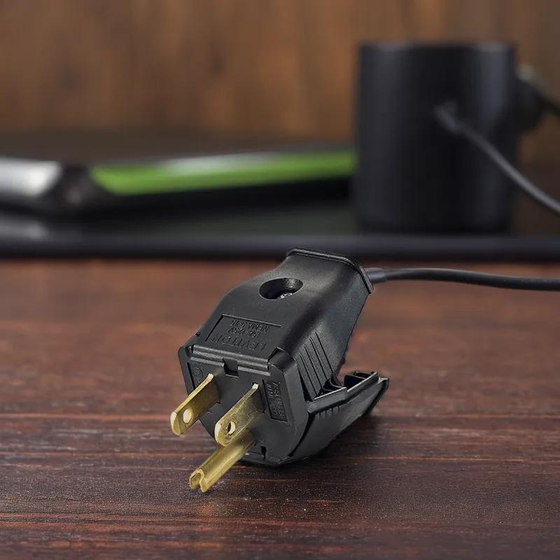 Replacement Plug Male 3-Plug Grounding 2-Pole Hinged Design 1/Each