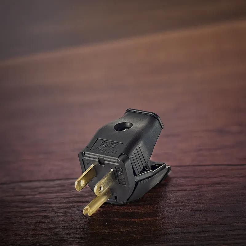 Replacement Plug Male 3-Plug Grounding 2-Pole Hinged Design 1/Each
