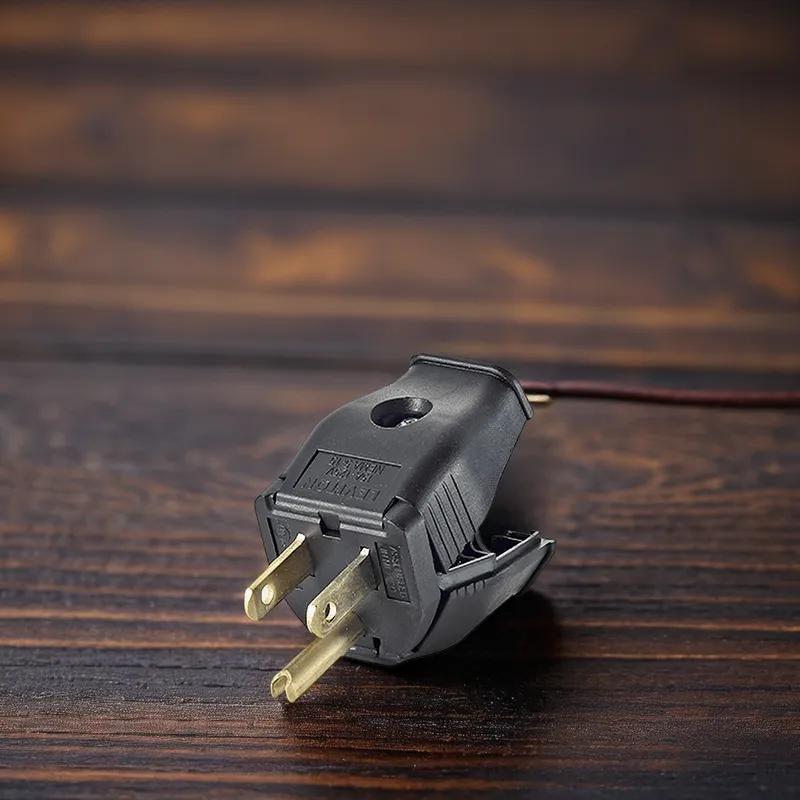 Replacement Plug Male 3-Plug Grounding 2-Pole Hinged Design 1/Each