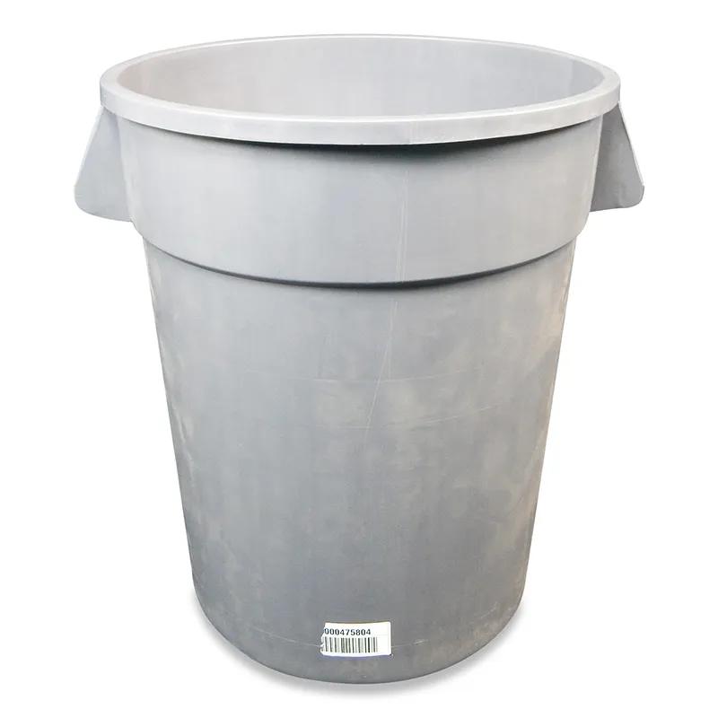 Trash Can 32 GAL Gray Round PET 1/Each
