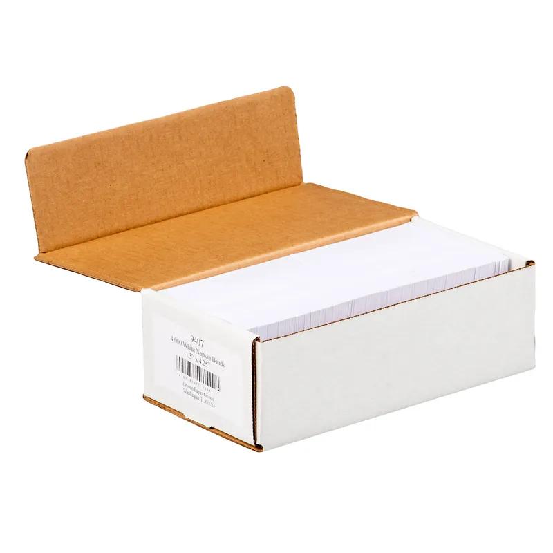 Napkin Bands 4.5X1.5 IN White 4000/Case