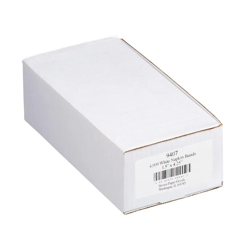 Napkin Bands 4.5X1.5 IN White 4000/Case