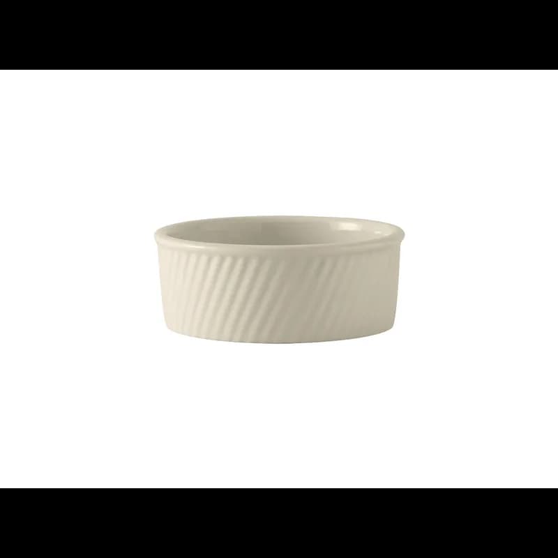 Souffle Dish 18 OZ China Eggshell Round Swirl Sides Fully Vitrified 12/Case