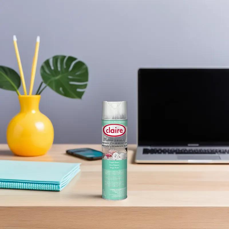 Claire Air Freshener & Deodorizer Fresh Linen Aerosol 20 FLOZ 12/Case