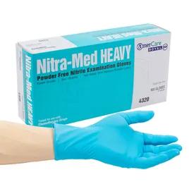 Nitra-Med Examination Gloves XL Blue 5MIL Heavyweight Nitrile Powder-Free 100 Count/Pack 10 Packs/Case 1000 Count/Case