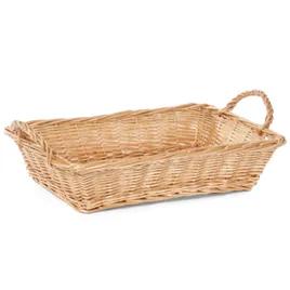 Willow Tray Basket Rectangle Side Handles 1/Each
