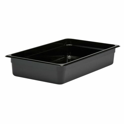 Food Pan Full 4 IN Black PC 1/Each