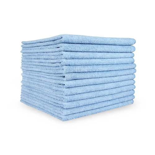 HOSPECO® Smart Choice Cleaning Cloth 16X16 IN Microfiber Blue Square 300 GSM 12 Count/Pack 15 Packs/Case