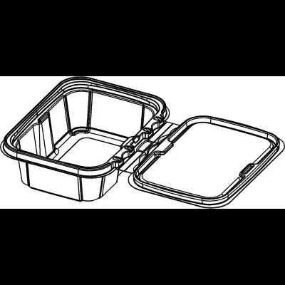 Take-Out Container Hinged 24 OZ PET Clear Tamper-Evident 260/Case