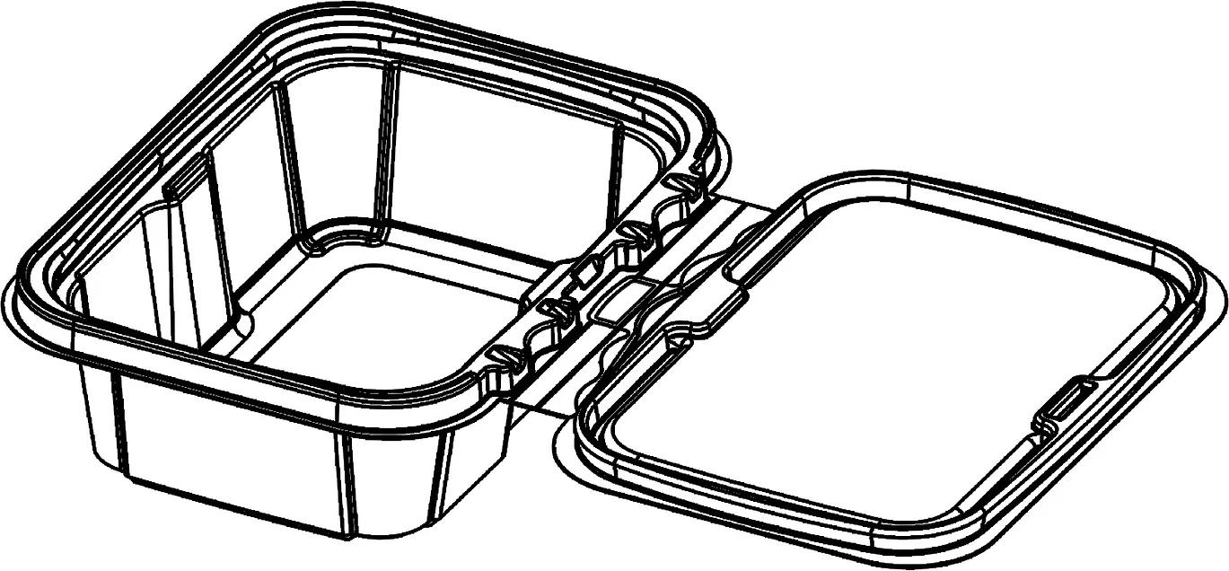 Take-Out Container Hinged 24 OZ PET Clear Tamper-Evident 260/Case