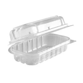 MicroRaves® Take-Out Container Hinged 6X2 IN PP Clear Rectangle Microwave Safe Anti-Fog 540/Case