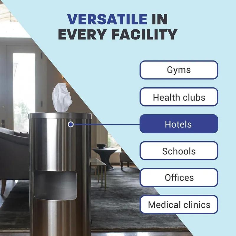 Wipe Dispenser 14X36 IN Stainless Steel Silver 1/Each