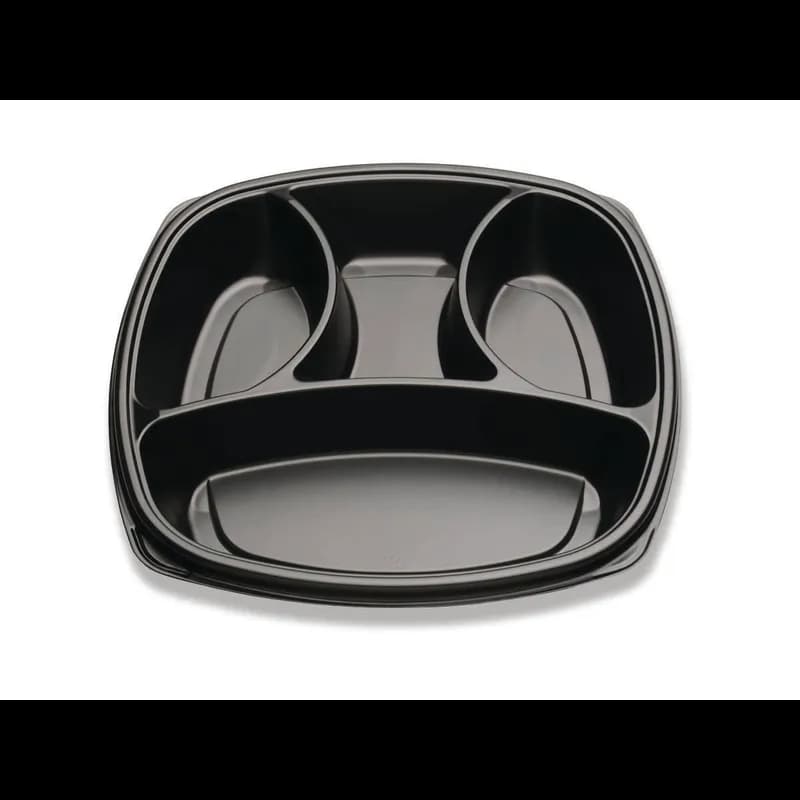 Forum® C-Fine Catering Tray 14 IN 4 Compartment Black 50/Case