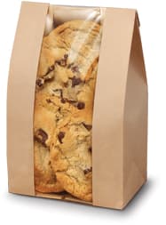 Bagcraft® C-Thru™ Bag 5X3X9.5 IN Kraft Display With Window 500/Case