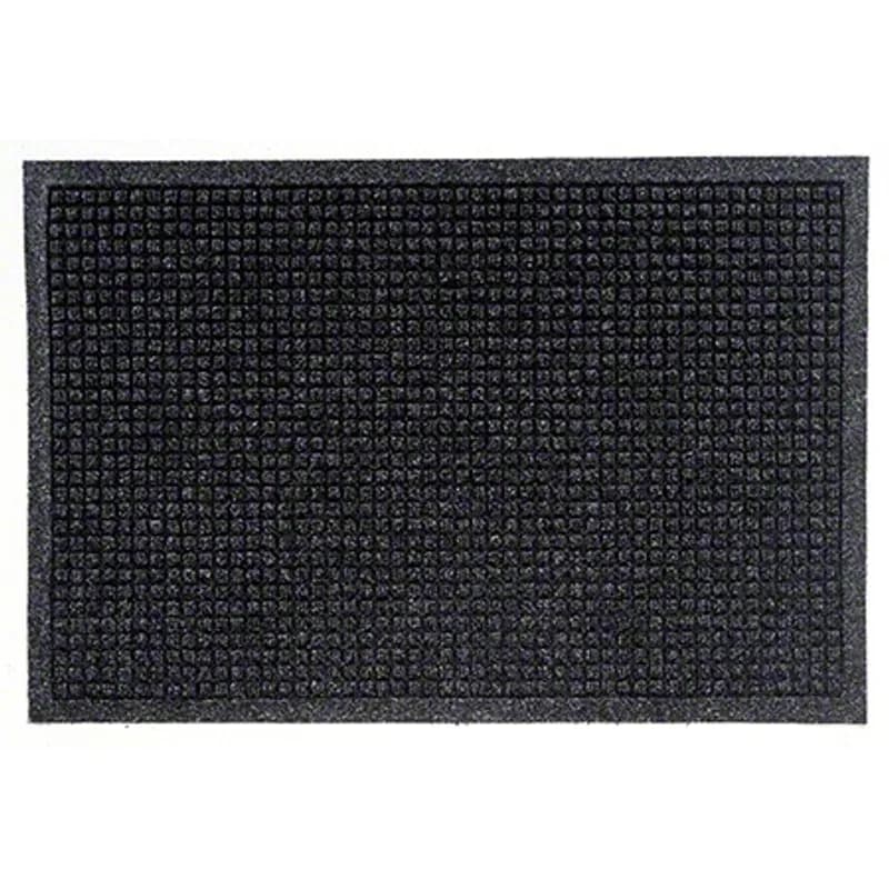 WaterHog® Squares Fashion Carpet Floor Mat 36X120 IN Charcoal With Smooth Backing 1/Each