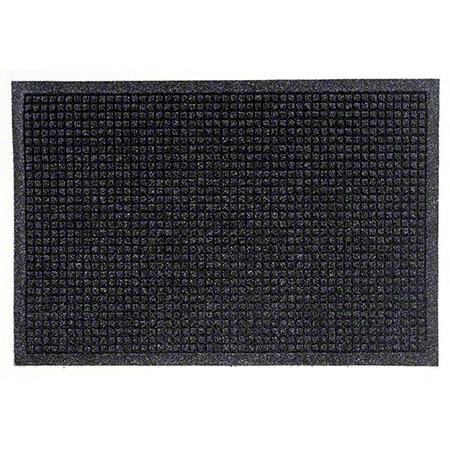 WaterHog® Squares Fashion Carpet Floor Mat 48X96 IN Charcoal With Smooth Backing 1/Each