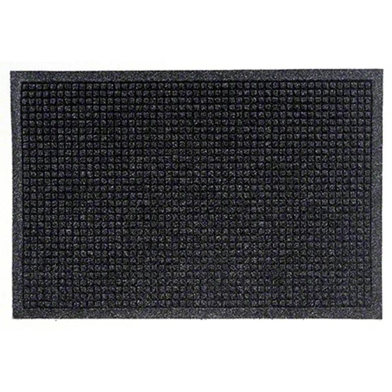 WaterHog® Squares Fashion Carpet Floor Mat 48X72 IN Charcoal With Cleated Backing 1/Each
