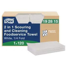 Tork Cleaning Towel 21X13 IN White 1/4 Fold Refill 2-in-1 Absorbent 120 Count/Pack 1 Packs/Case 120 Count/Case