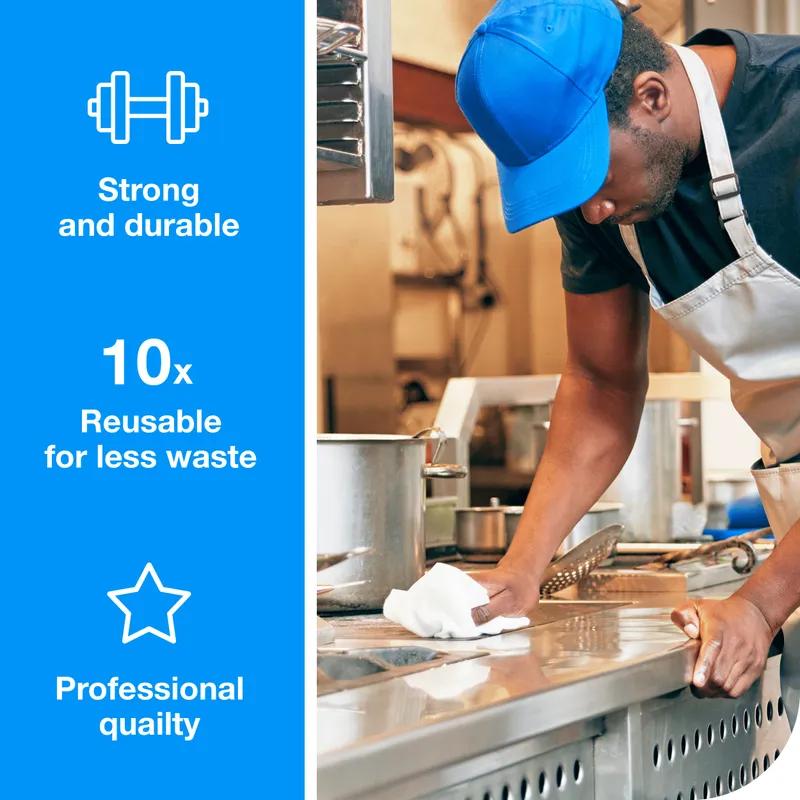 Tork Cleaning Towel 21X13 IN White 1/4 Fold Refill 2-in-1 Absorbent 120 Count/Pack 1 Packs/Case 120 Count/Case