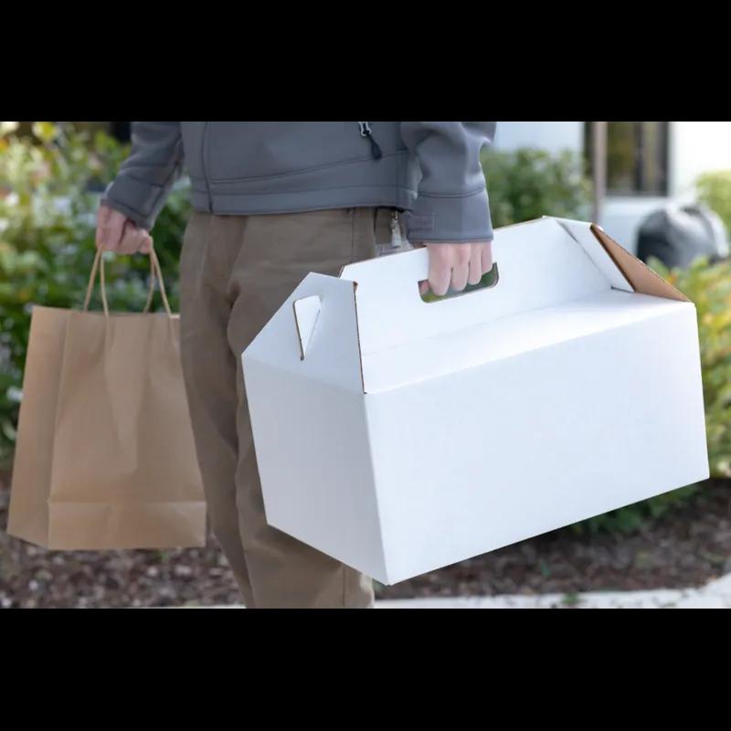Catering Take-Out Box Barn 18X12X9 IN White 25/Case