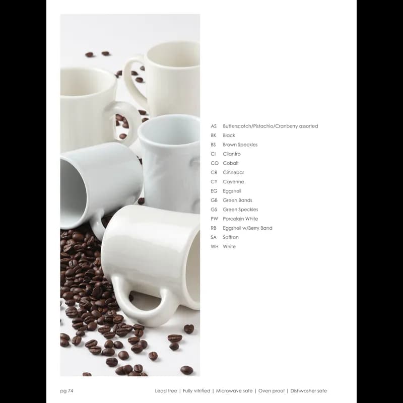 Old Time Mug 9 OZ China Eggshell Fully Vitrified Oven Safe Dishwasher Safe Microwave Oven Safe 24/Case