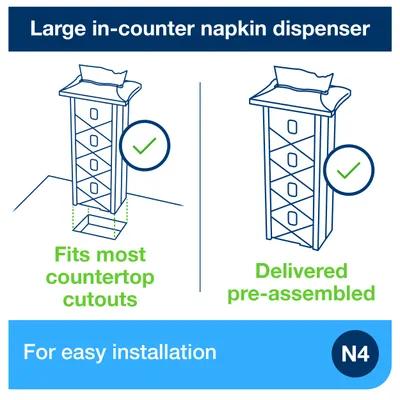 Tork Xpressnap® N4 Napkin Dispenser 7X9.9X21.5 IN Licorice Plastic In Counter 1/Case