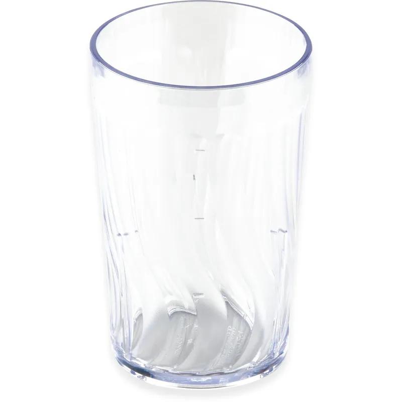 Dinex® Tumbler 8 OZ SAN Clear Round Swirl 72/Case