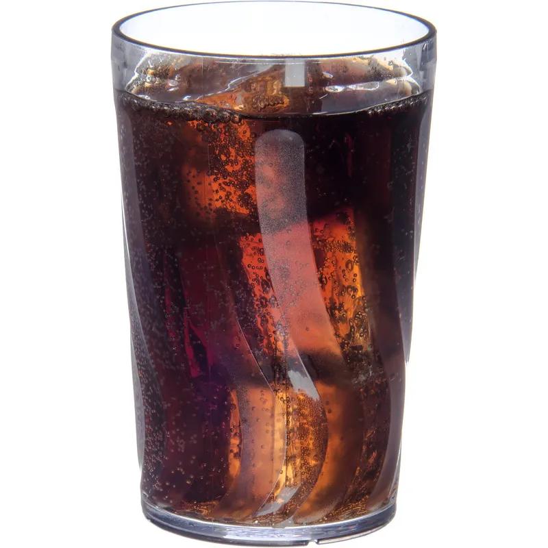 Dinex® Tumbler 8 OZ SAN Clear Round Swirl 72/Case