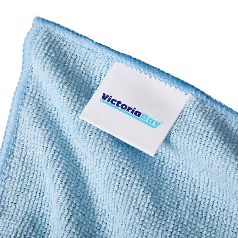 Victoria Bay Cleaning Cloth 16X16 IN Microfiber Blue Square 24/Pack